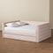 Baxton Studio Larkin Modern and Contemporary Pink Velvet Fabric Full Size Daybed with Trundle 187-11464-Zoro - alternate 10